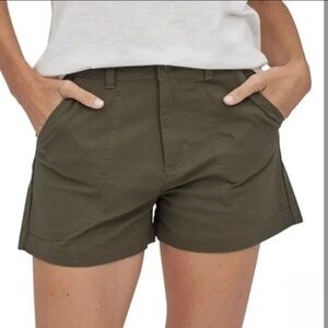 Patagonia Women's Stand Up Shorts Olive Green 6